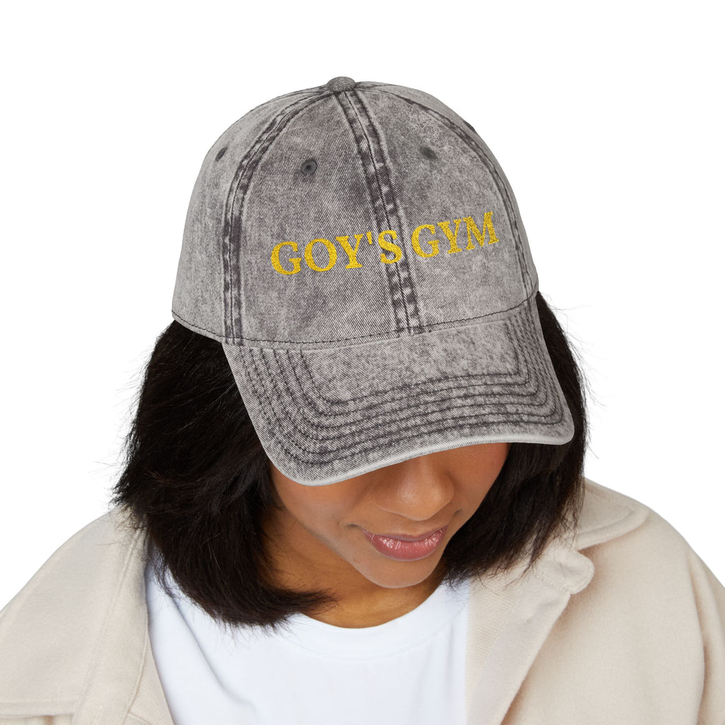 Goy's Gym Vintage Embroidered Cap — Retro Washed Hat