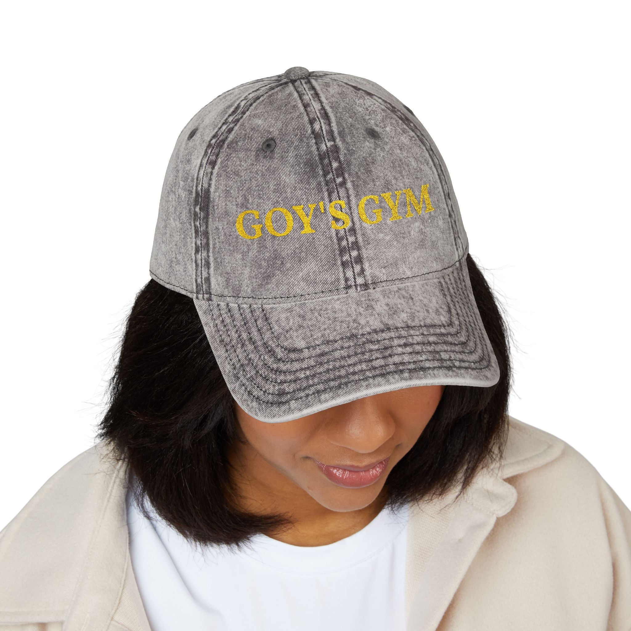 Goy's Gym Vintage Embroidered Cap — Retro Washed Hat