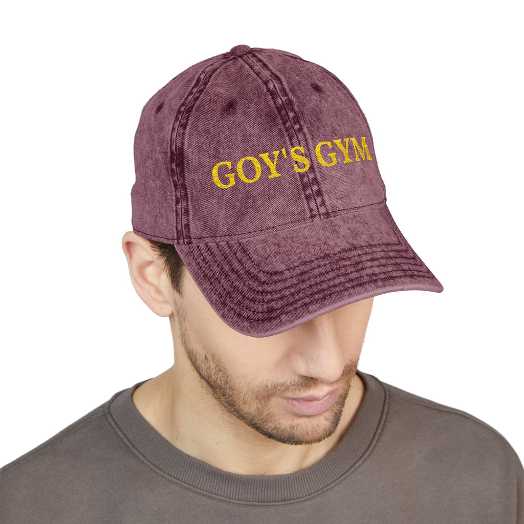 Goy's Gym Vintage Embroidered Cap — Retro Washed Hat