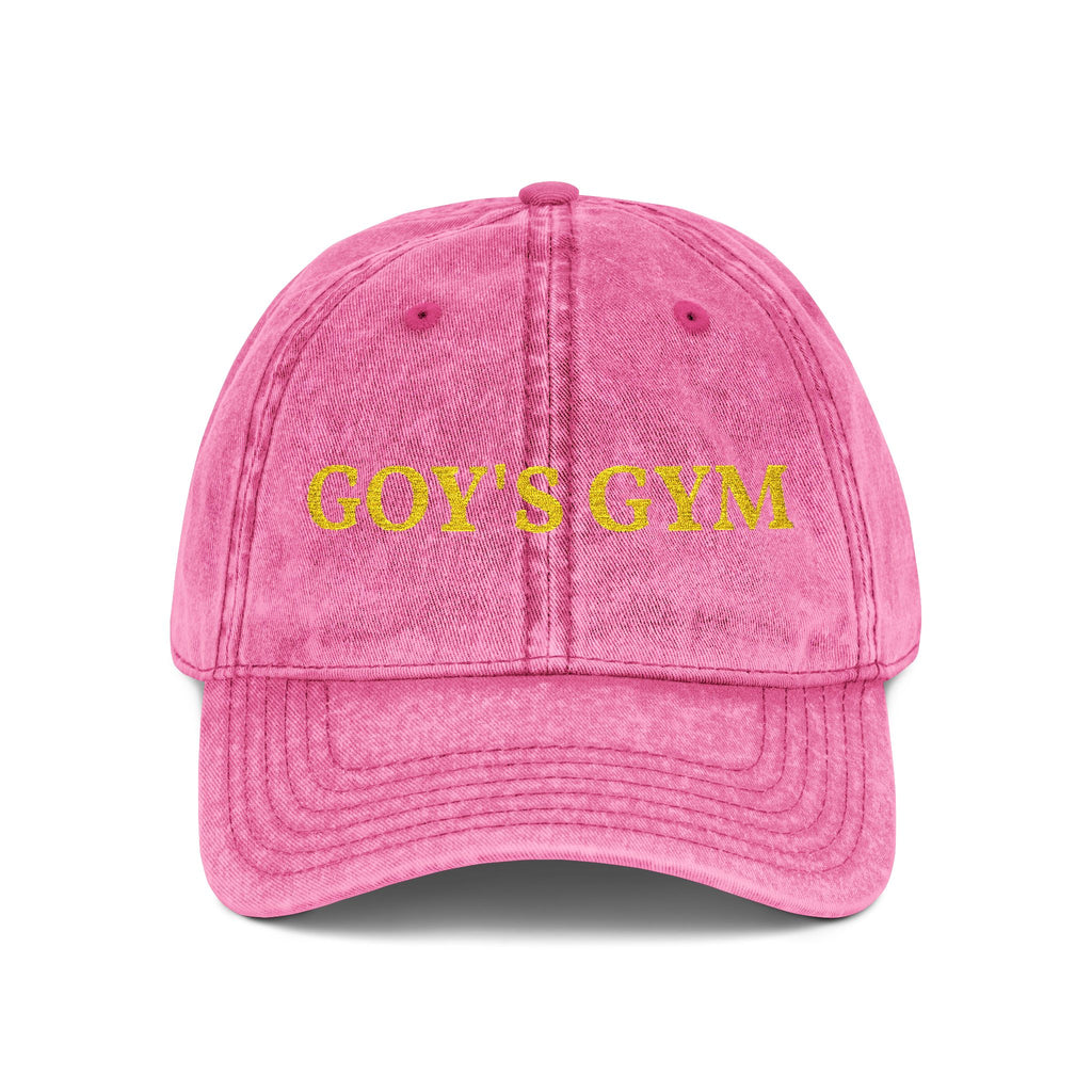 Goy's Gym Vintage Embroidered Cap — Retro Washed Hat