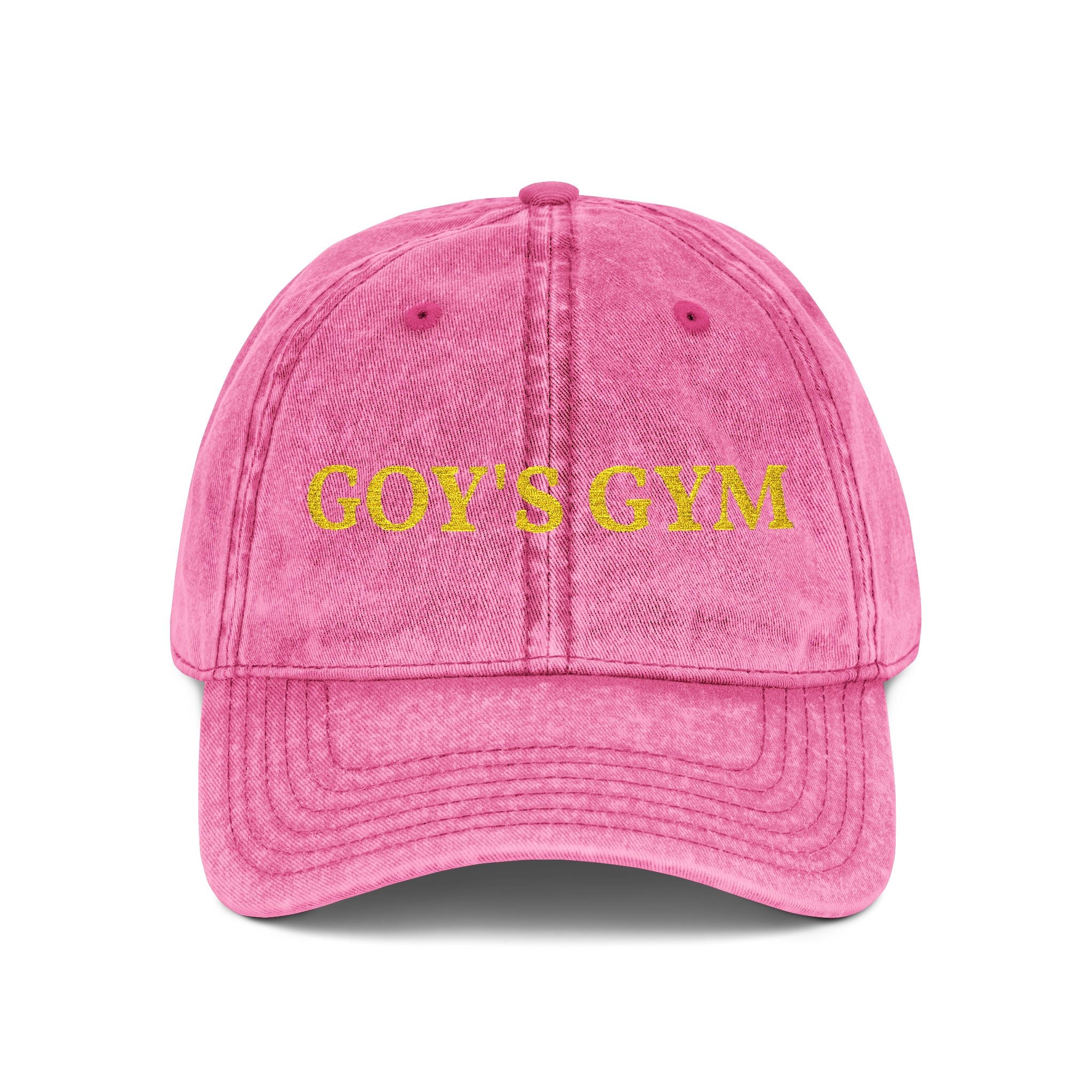 Goy's Gym Vintage Embroidered Cap — Retro Washed Hat