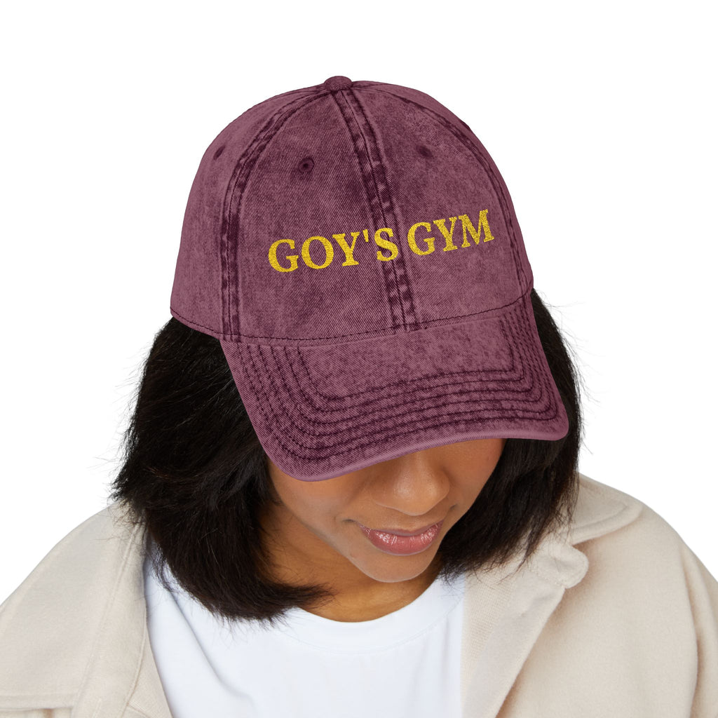 Goy's Gym Vintage Embroidered Cap — Retro Washed Hat