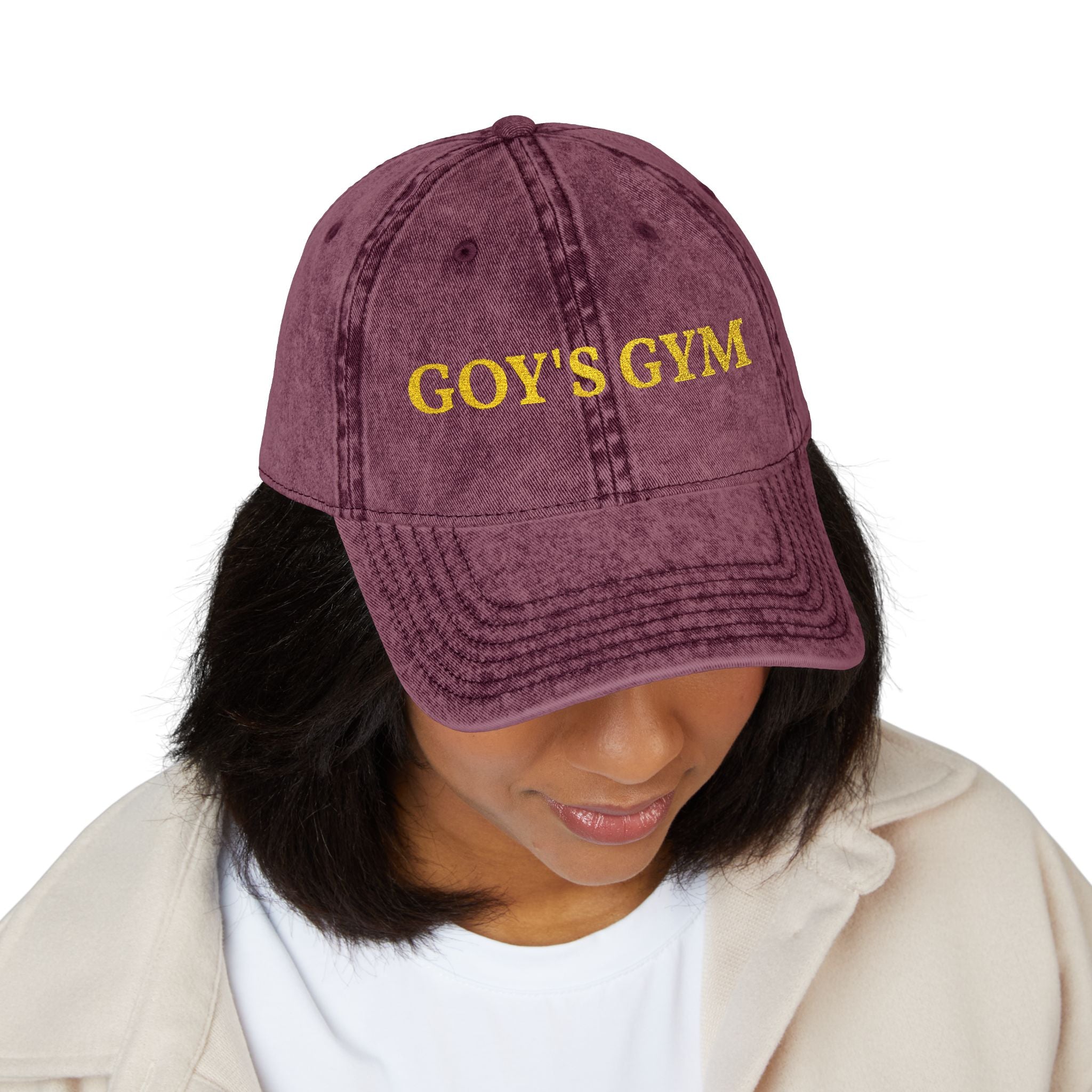 Goy's Gym Vintage Embroidered Cap — Retro Washed Hat