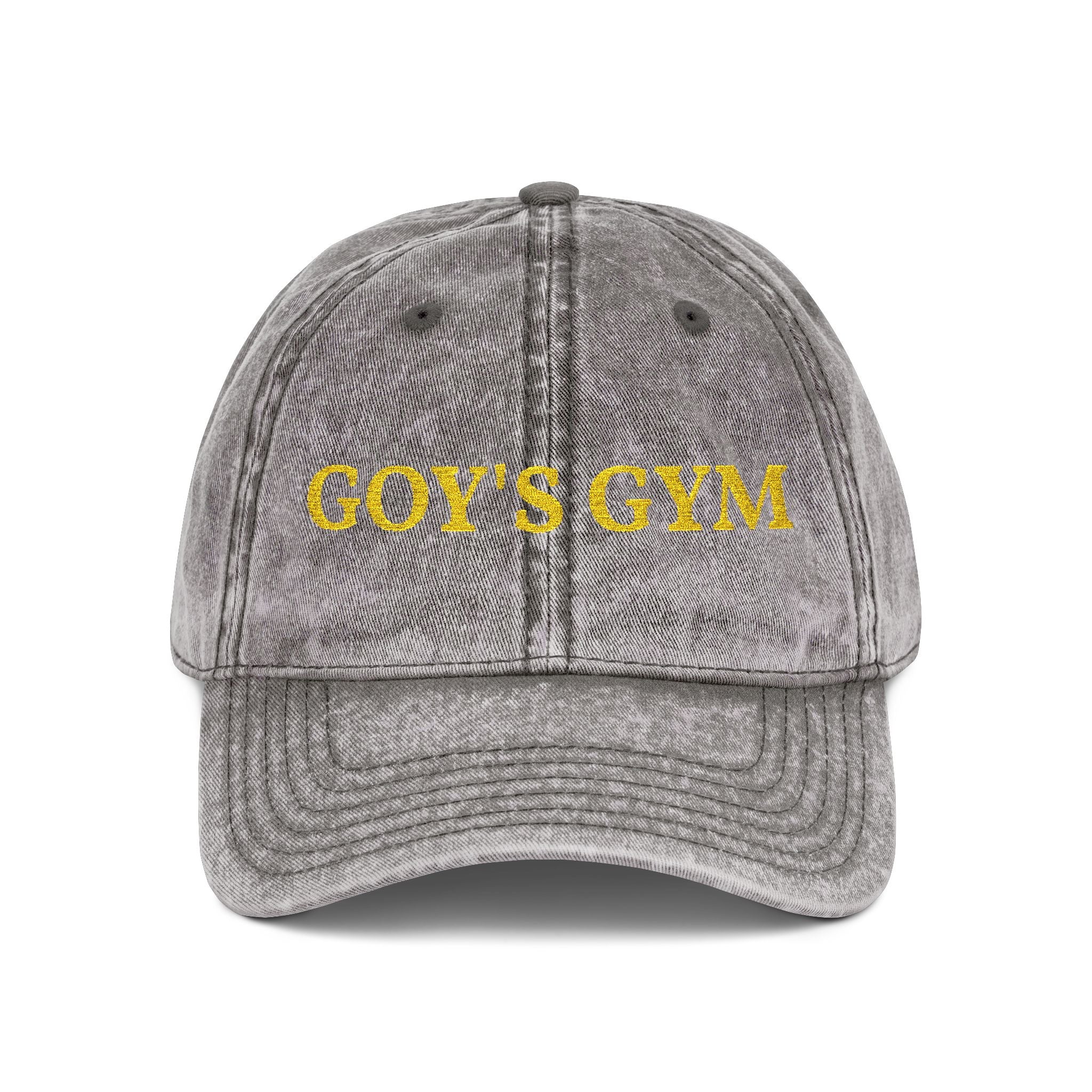 Goy's Gym Vintage Embroidered Cap — Retro Washed Hat