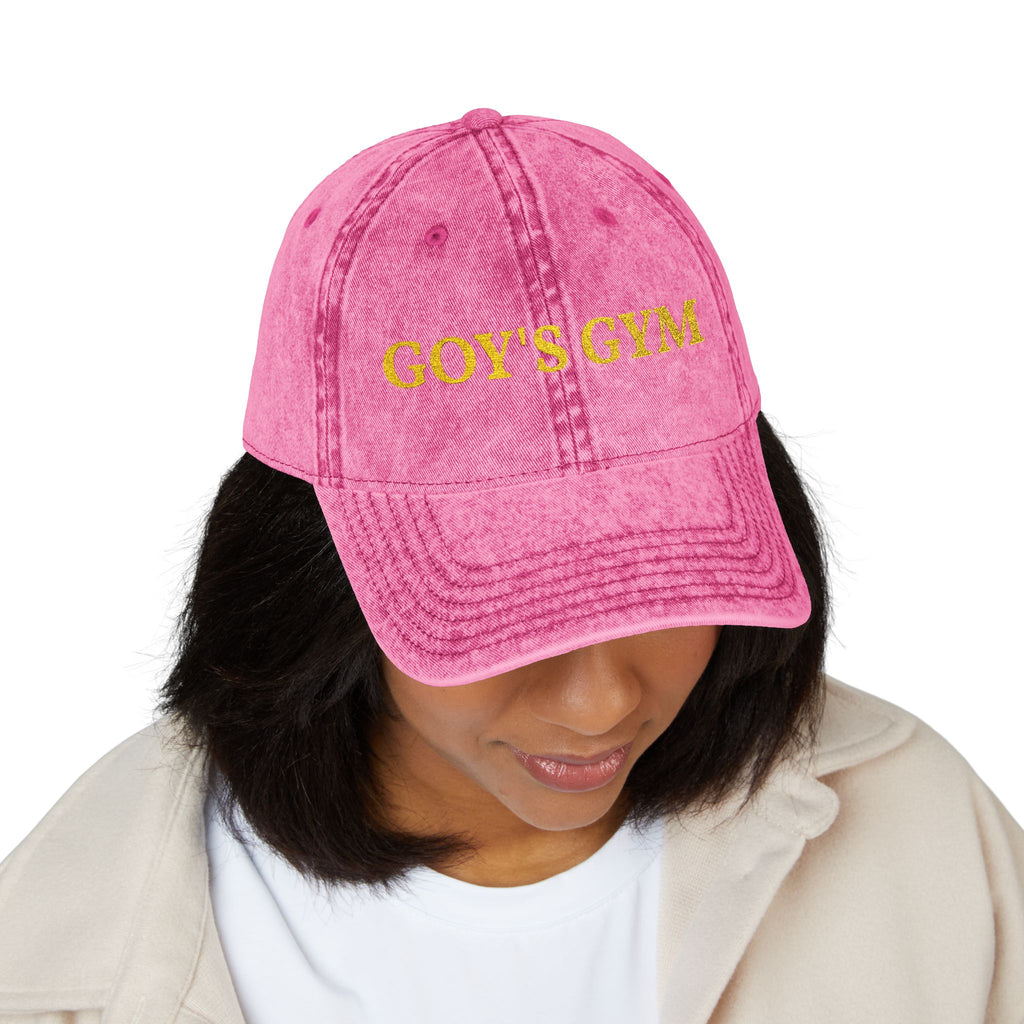 Goy's Gym Vintage Embroidered Cap — Retro Washed Hat