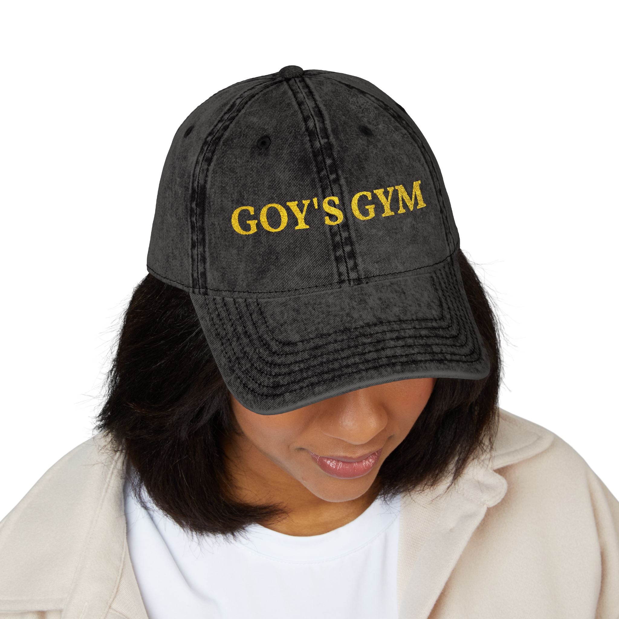 Goy's Gym Vintage Embroidered Cap — Retro Washed Hat