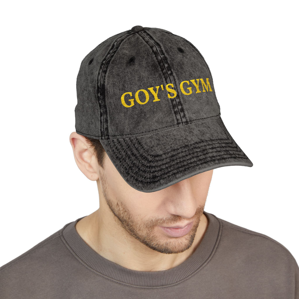 Goy's Gym Vintage Embroidered Cap — Retro Washed Hat