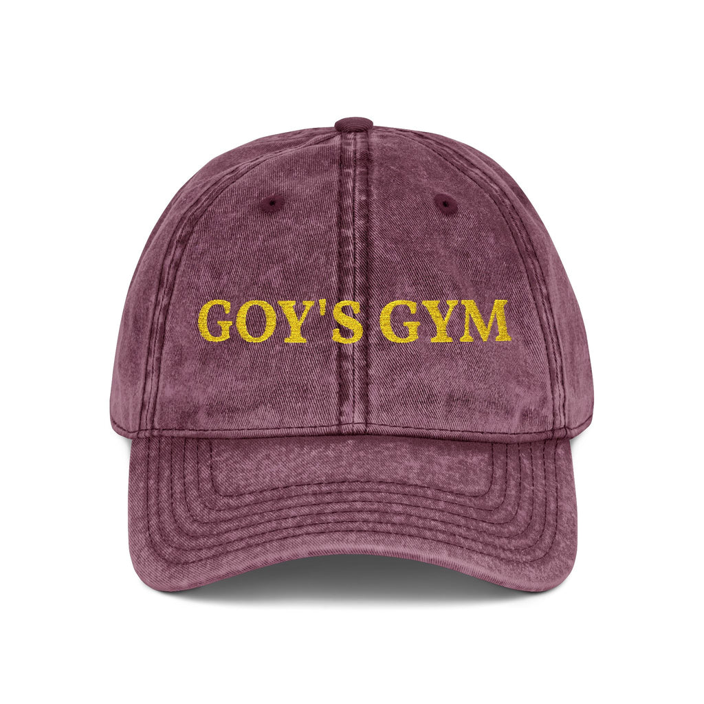 Goy's Gym Vintage Embroidered Cap — Retro Washed Hat
