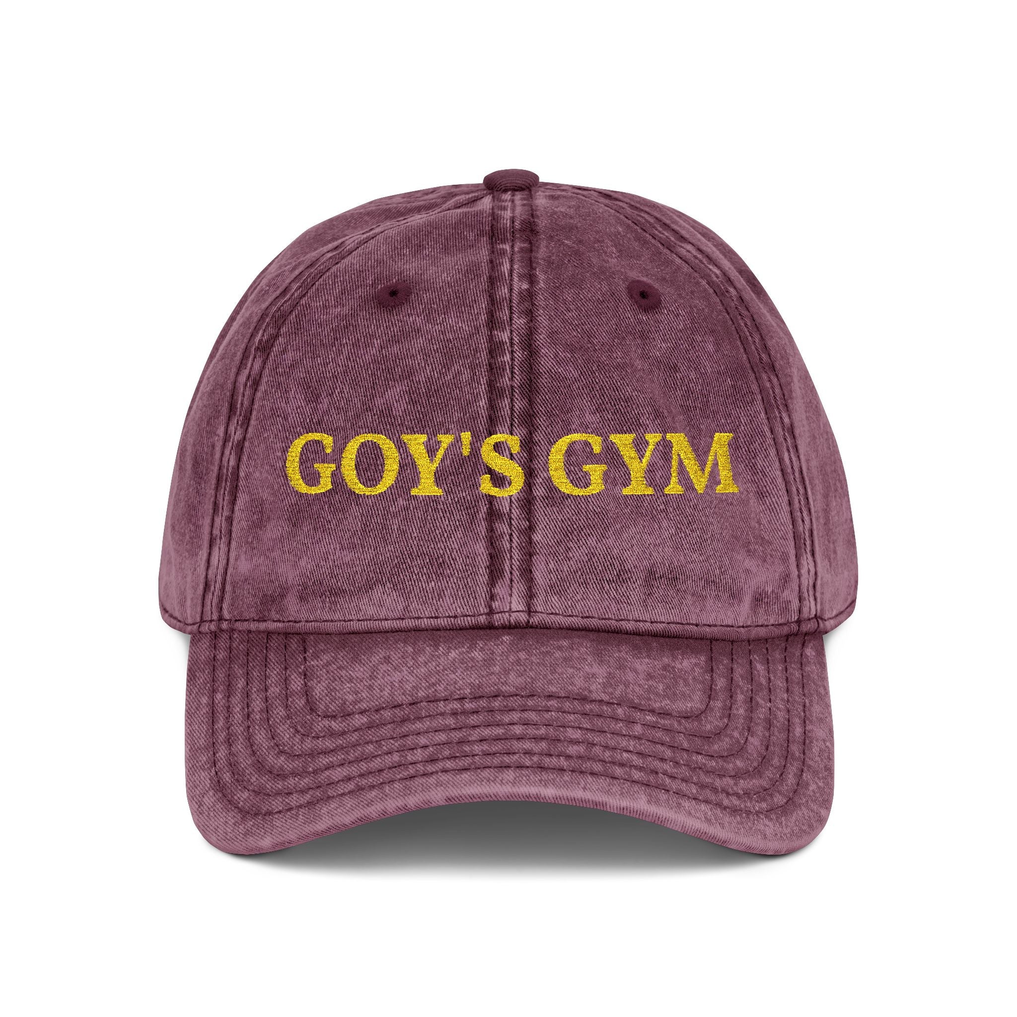 Goy's Gym Vintage Embroidered Cap — Retro Washed Hat